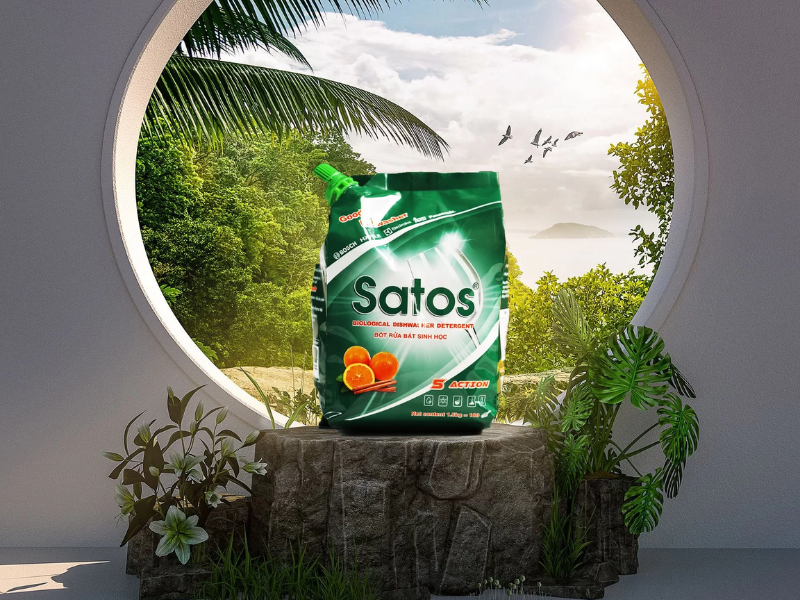 Bột rửa sinh học SATOS- Tổng kho Bếp Xanh